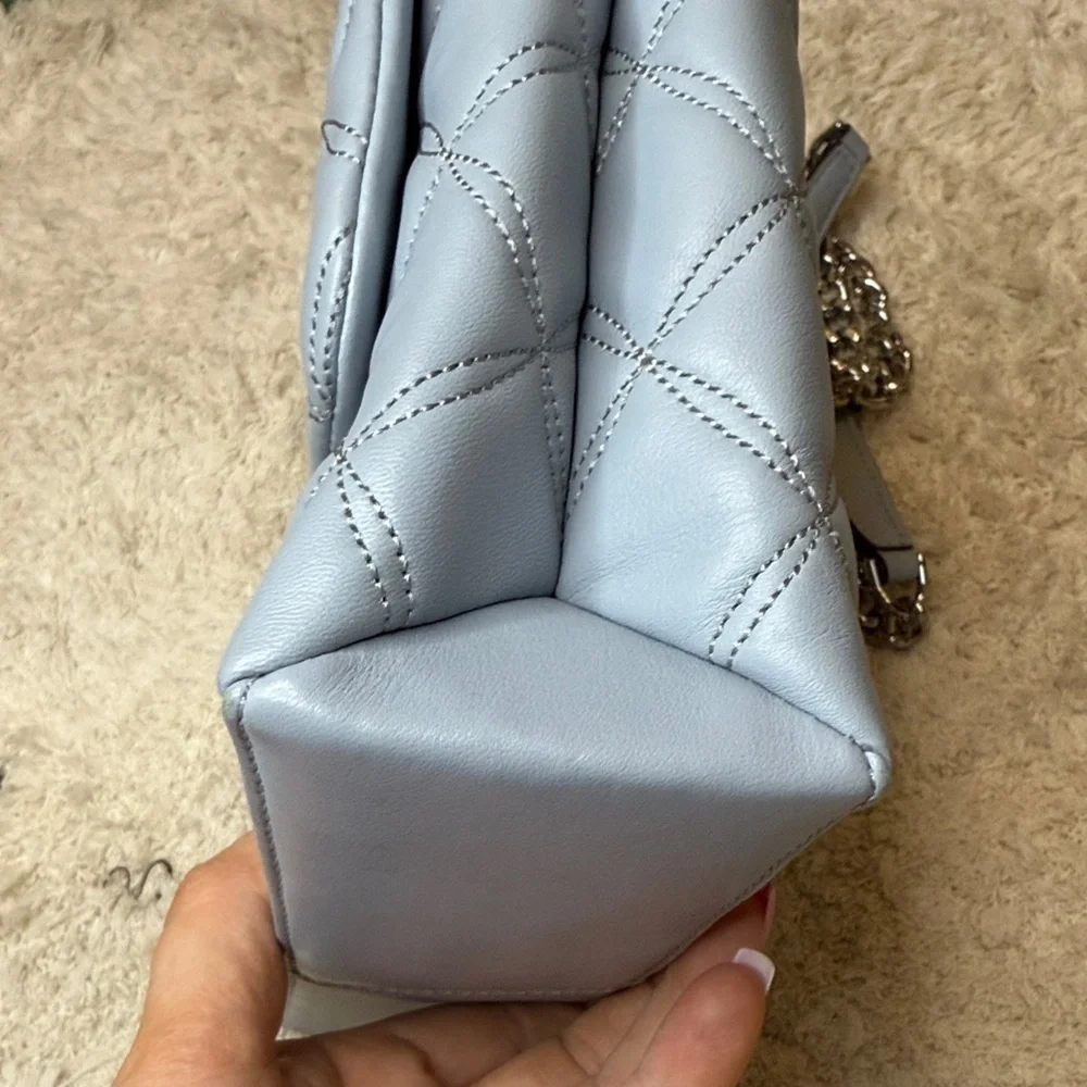 NWOT Kate Spade Baby Blue Natalia Small Flap Smooth Quilted Crossbody